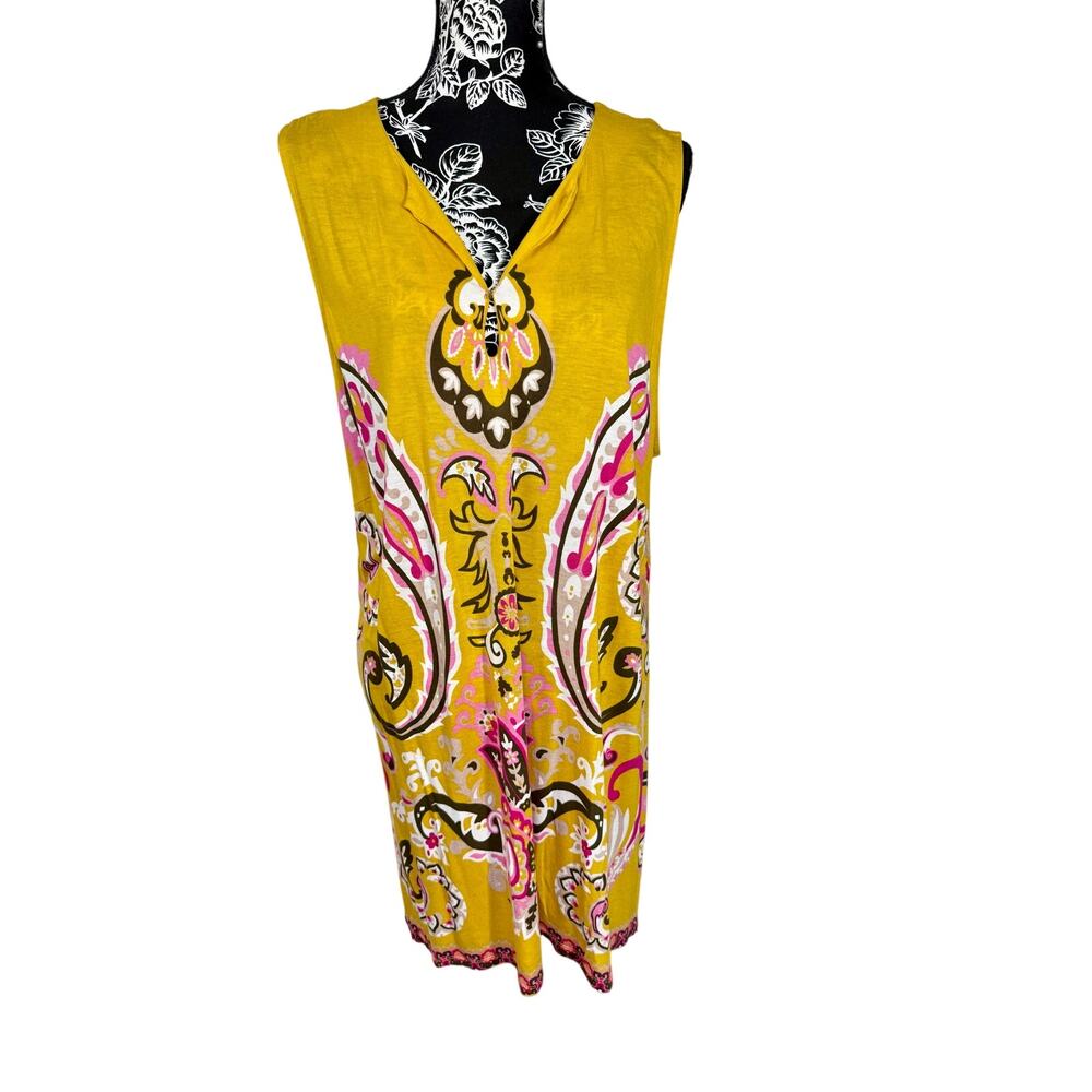 INC International Concepts Shift Dress Women's XL Sleeveless Tunic Above Knee